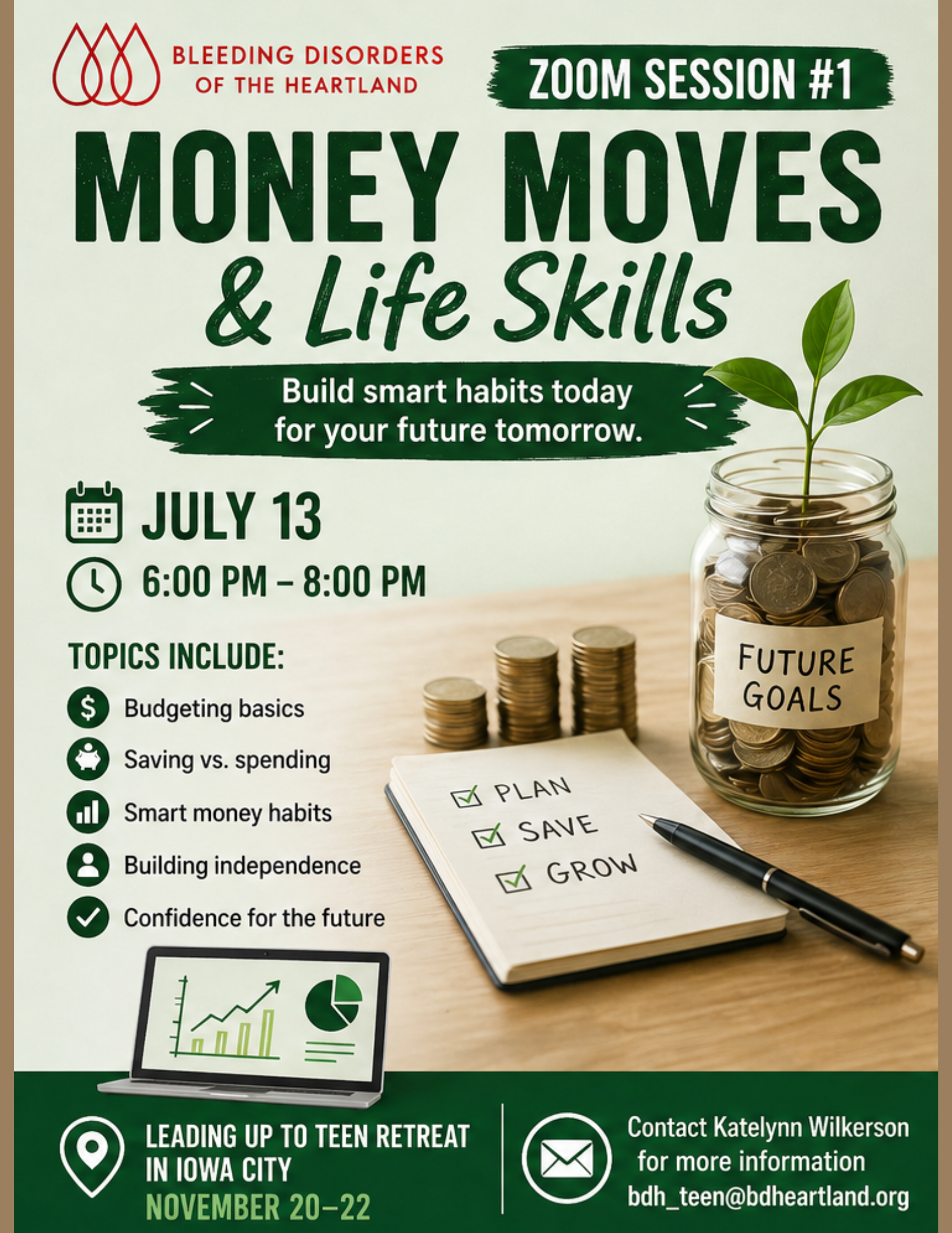 Money Moves and Life Skills Teen/Young Adult Zoom