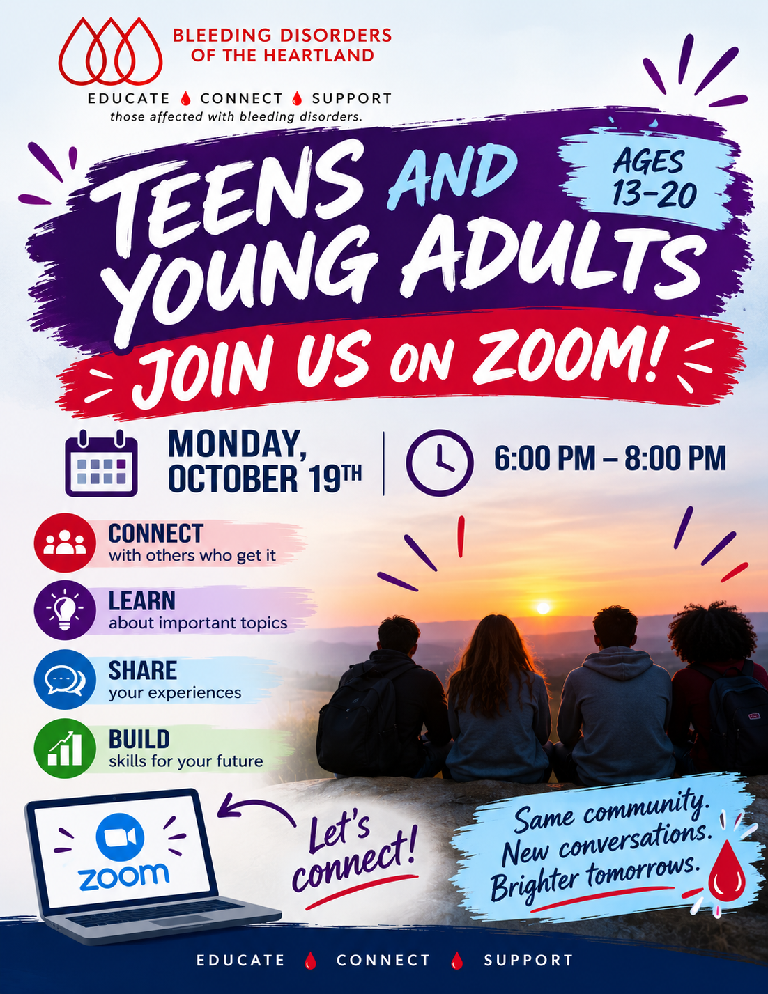 Lead, Connect & Grow Teen/Young Adult Zoom Call